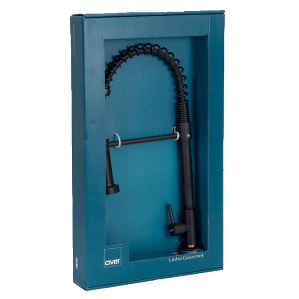 Encontraproduto.com.br - Torneira De Bancada Para Cozinha Gourmet Preto Fosco - Civitt (MP)