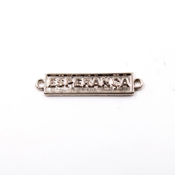Encontraproduto.com.br - PLACA PARA PULSEIRA ESPERANÇA 34X07MM EM ZAMAC COM 100GR