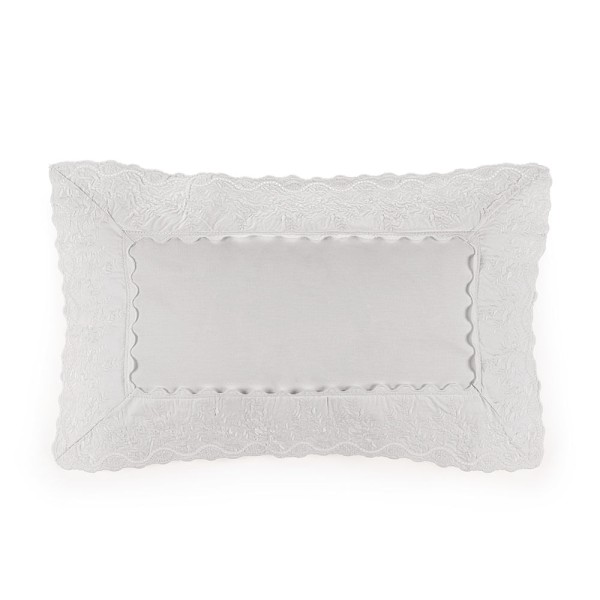 Encontraproduto.com.br - Jogo de Cama King com Almofada 200 Fios 100% Algodão Antônia Branco/Branco