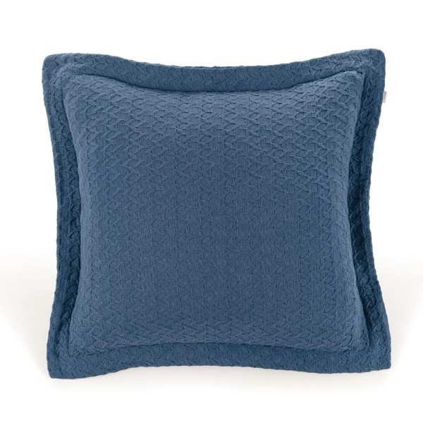 Encontraproduto.com.br - Almofada Decorativa Quadrada 100% Algodão Movaz Marinho