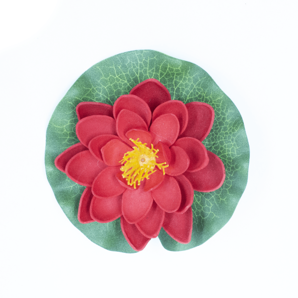 FLOR VITORIA REGIA 14CM 0201-2 VERMELHO