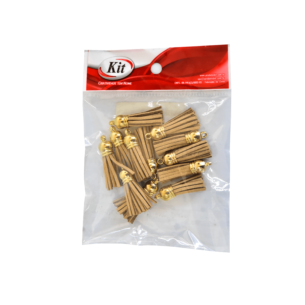 Encontraproduto.com.br - PINGENTE TASSEL CAMURCA 3CM MF-46 A030 MARROM CLARO