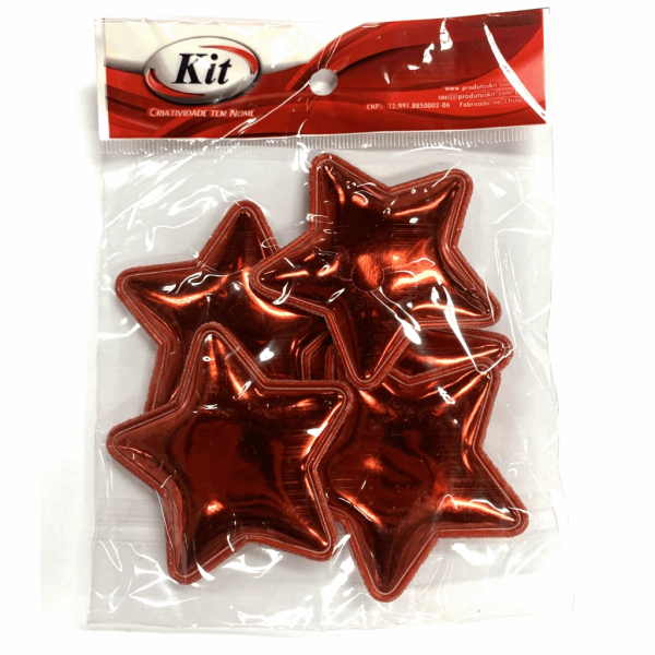 Encontraproduto.com.br - APLICACAO ESTRELA METALICO 40475-01A 4.5CM VERMELHO
