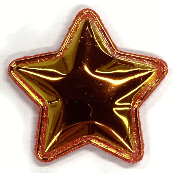 Encontraproduto.com.br - APLICACAO ESTRELA IRISADO 40475-01B 4.5CM VERMELHO