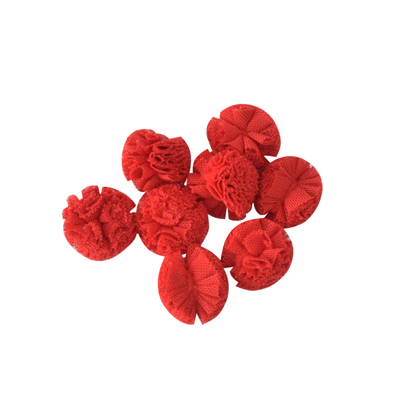 Encontraproduto.com.br - POMPOM DE TULE MF2014 2.5CM 01 VERMELHO