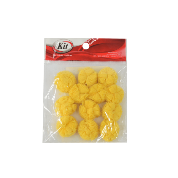Encontraproduto.com.br - POMPOM DE TULE MF2014 2.5CM 17 AMARELO