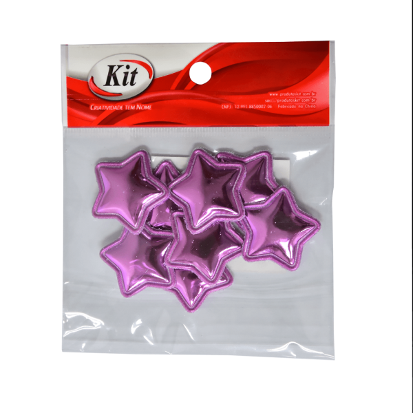 Encontraproduto.com.br - APLICACAO ESTRELA METALICA 2001A 3CM ROXO