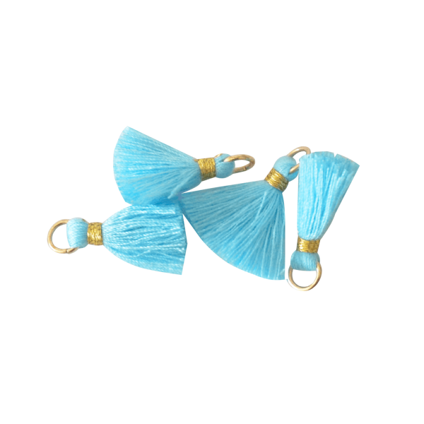 Encontraproduto.com.br - PINGENTE TASSEL  2.0CM PD2002B AZUL CLARO