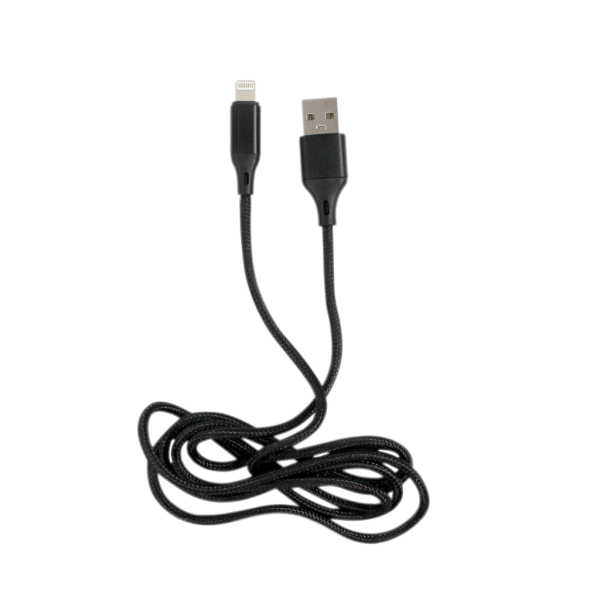 Encontraproduto.com.br - CABO LIGHTNING NYLON 3A 1.2MTS PRETO R.S10-L