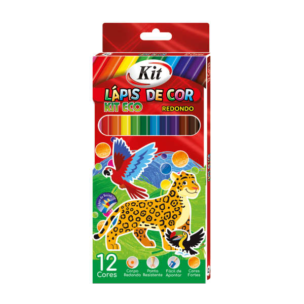 Encontraproduto.com.br - LAPIS DE COR ECO INTEIRO 12 CORES KIT