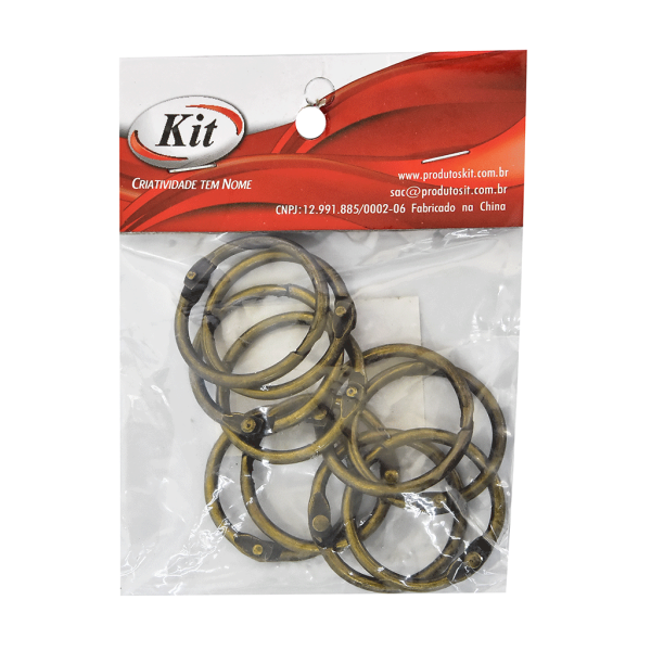 Encontraproduto.com.br - Argola Articulada 32mm Ld-198 Ouro Velho C/ 10un - Kit