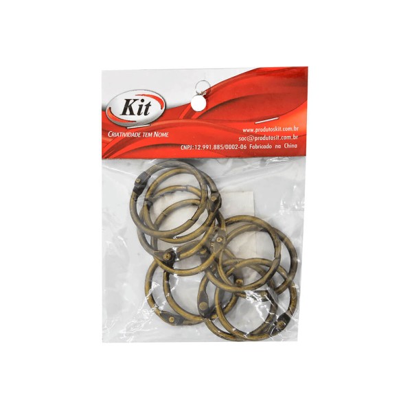 Encontraproduto.com.br - Argola Articulada 32mm Ld-198 Ouro Velho C/ 10un - Kit