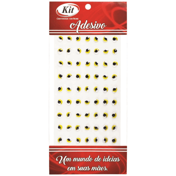 Encontraproduto.com.br - OLHO MOVEL ADESIVO 8MM 18-010 AMARELO