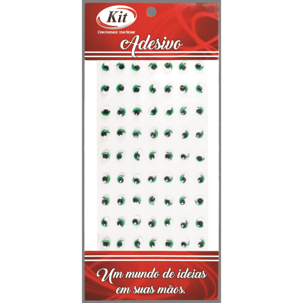 Encontraproduto.com.br - OLHO MOVEL ADESIVO 8MM 18-010 VERDE