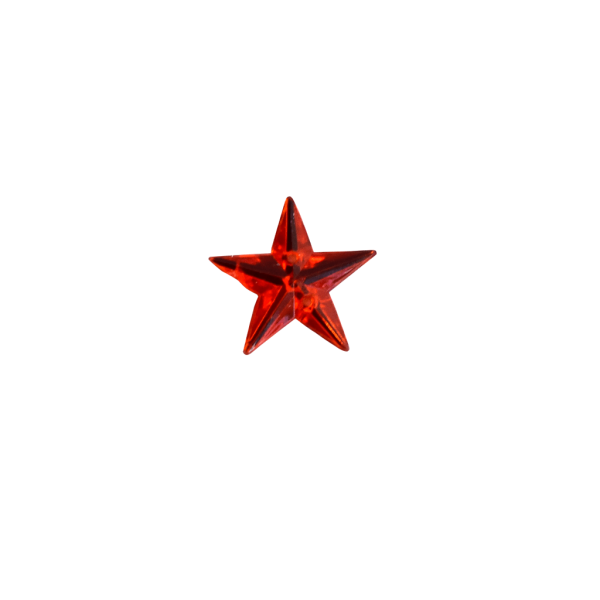 Encontraproduto.com.br - PEDRA ESTRELA FURO 17MM W-19 01 VERMELHO