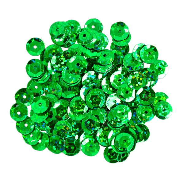 Encontraproduto.com.br - PAETE HOLOGRAFICO SEXT  6MM SLZC6MM 50104 VERDE