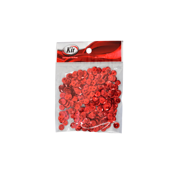 Encontraproduto.com.br - PAETE HOLOGRAFICO SEXT  8MM SLZC8MM 50103 VERMELHO