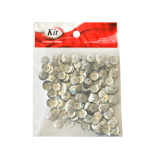 Encontraproduto.com.br - PAETE HOLOGRAFICO SEXT 10MM SLZC10MM 50112 PRATA