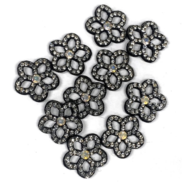 Encontraproduto.com.br - APLICACAO FLOR STRASS MF-PA-1 CRISTAL AB