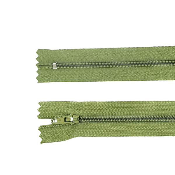 Encontraproduto.com.br - ZIPER NYLON FINO 40CM 263 VERDE MUSGO