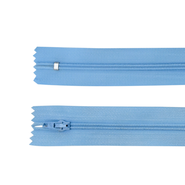 Encontraproduto.com.br - ZIPER NYLON FINO 40CM 184 AZUL BEBE
