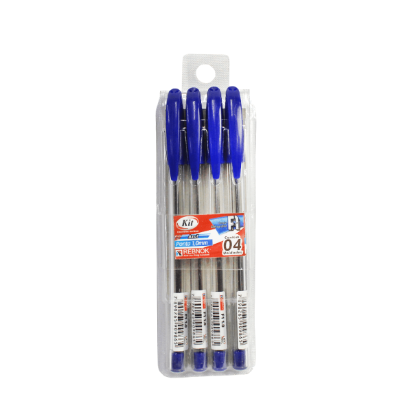 Encontraproduto.com.br - CANETA BLISTER KIT F1 1.0 C/4 AZUL