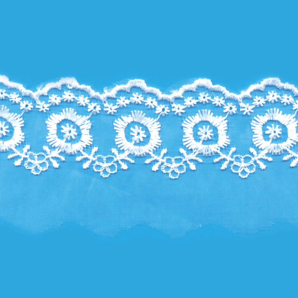 Encontraproduto.com.br - RENDA BORD ORGANZA  5.0CM 100%POLI TH381 LN01 BRANCO