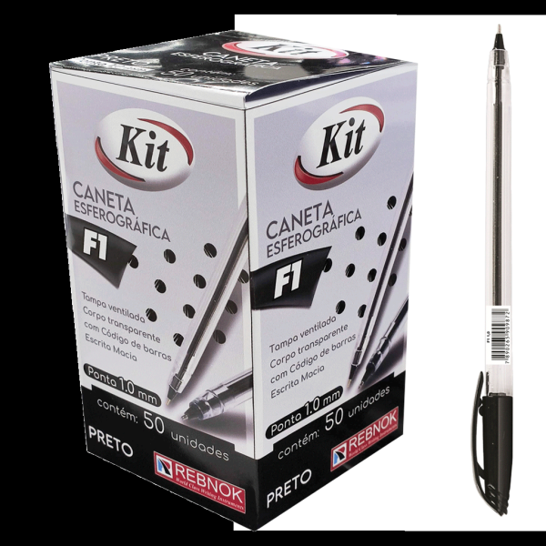 Encontraproduto.com.br - CANETA KIT F1 PONTA MEDIA 1 0 MM PRETO