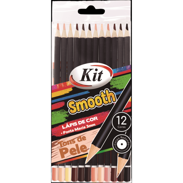 LAPIS DE COR 12 CORES KIT SMOOTH TONS DE PELE