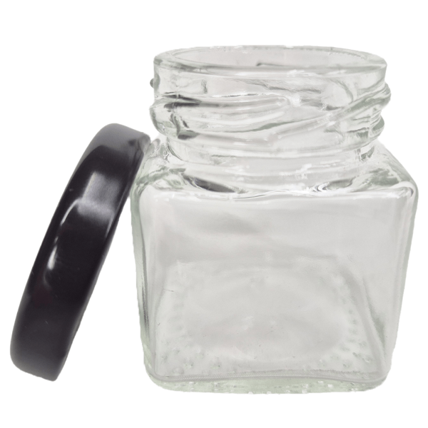 Encontraproduto.com.br - POTE VIDRO C/TAMPA ALUMINIO 50ML R.F50 PRETO