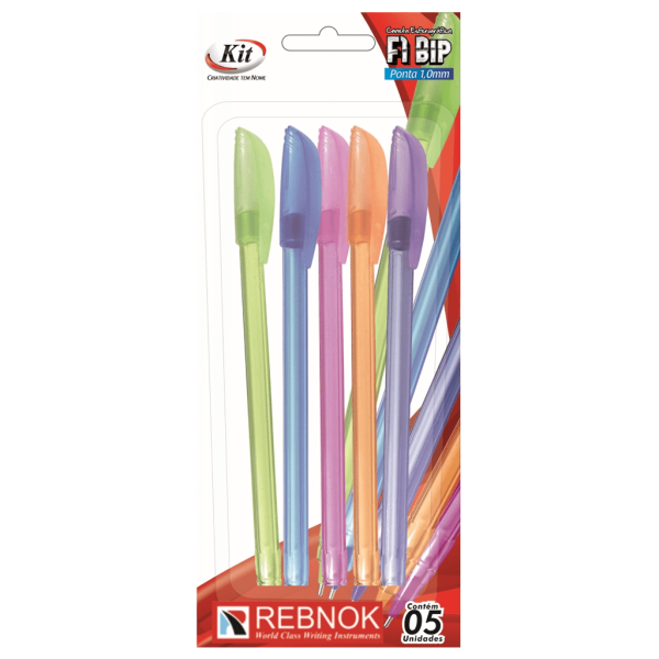 Encontraproduto.com.br - CANETA KIT F1 BIP C/5 BLISTER SORTIDA