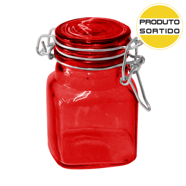 Encontraproduto.com.br - MINI PORTA CONDIMENTO DE VIDRO COLORIDO 6616C