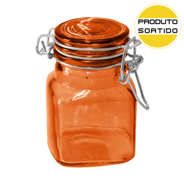 Encontraproduto.com.br - MINI PORTA CONDIMENTO DE VIDRO COLORIDO 6616C