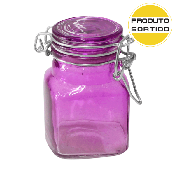 Encontraproduto.com.br - MINI PORTA CONDIMENTO DE VIDRO COLORIDO 6616C