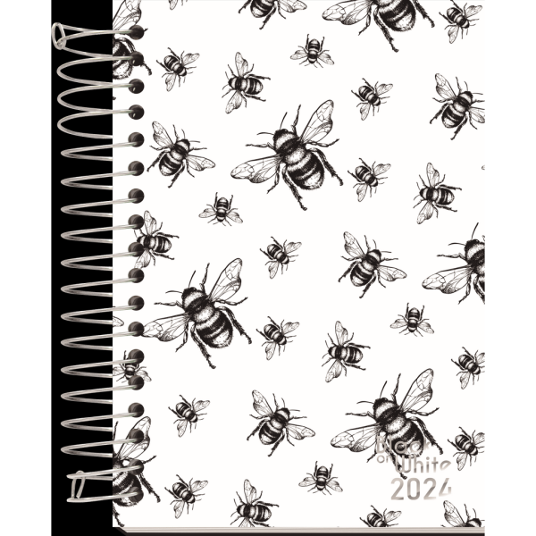Encontraproduto.com.br - AGENDA ESP ANUAL C/D 160FLS BLACK ON WHITE R.BW04A