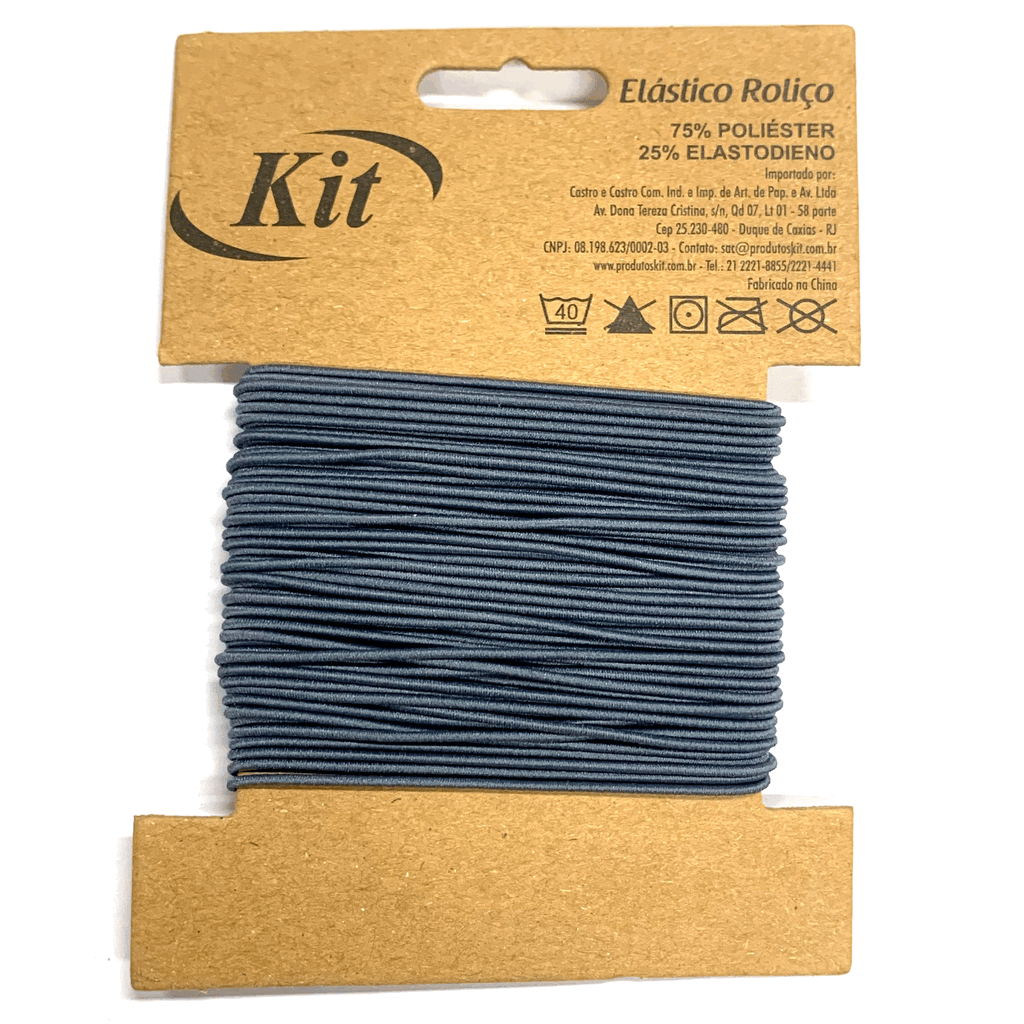 Encontraproduto.com.br - ELASTICO ROLICO 10MTS 1MM 22R1-10C CINZA