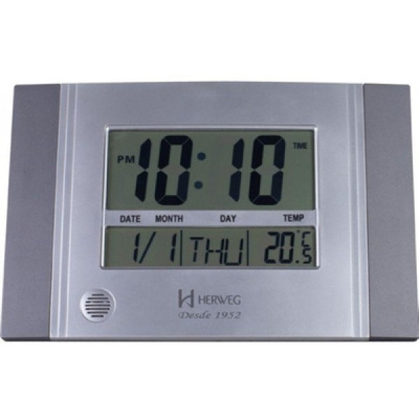 Encontraproduto.com.br - Relógio De Parede E Mesa Digital Termômetro Herweg 6472-71