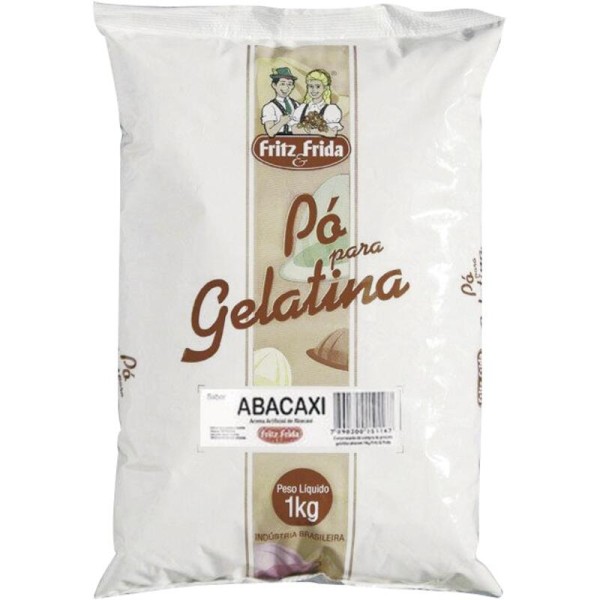 Encontraproduto.com.br - Gelatina Fritz e Frida Abacaxi Pacote com 1kg