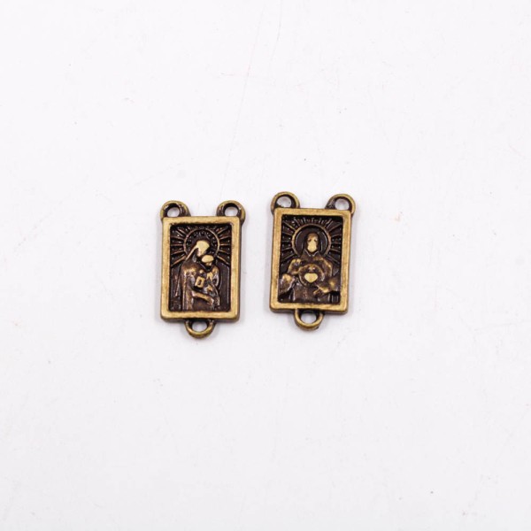 MEDALHA AMOR DE CRISTO 22MM EM ZAMAC COM 12 PEÇAS
