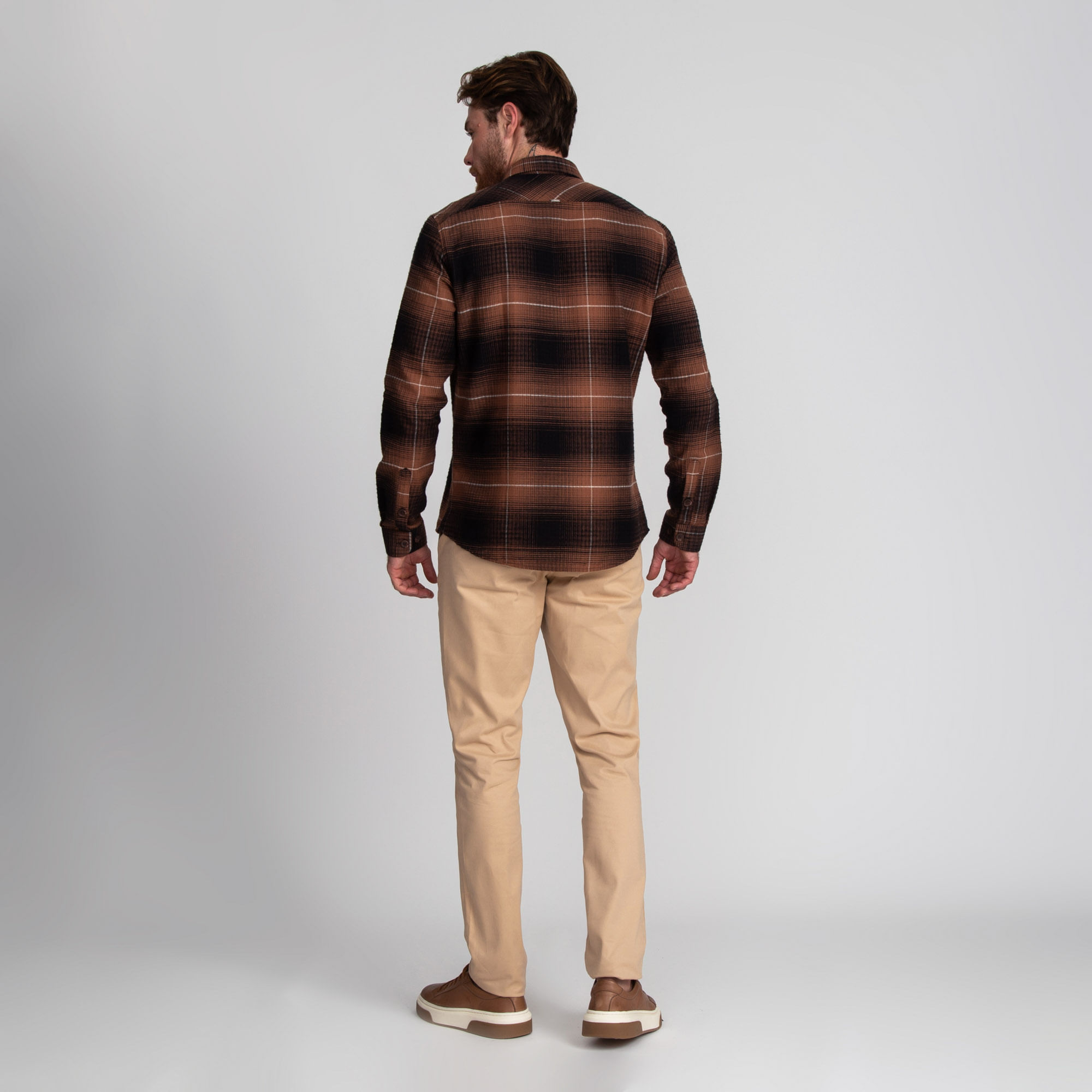 Encontraproduto.com.br - Camisa Manga Longa Docthos Slim Flanela Com Bolsos