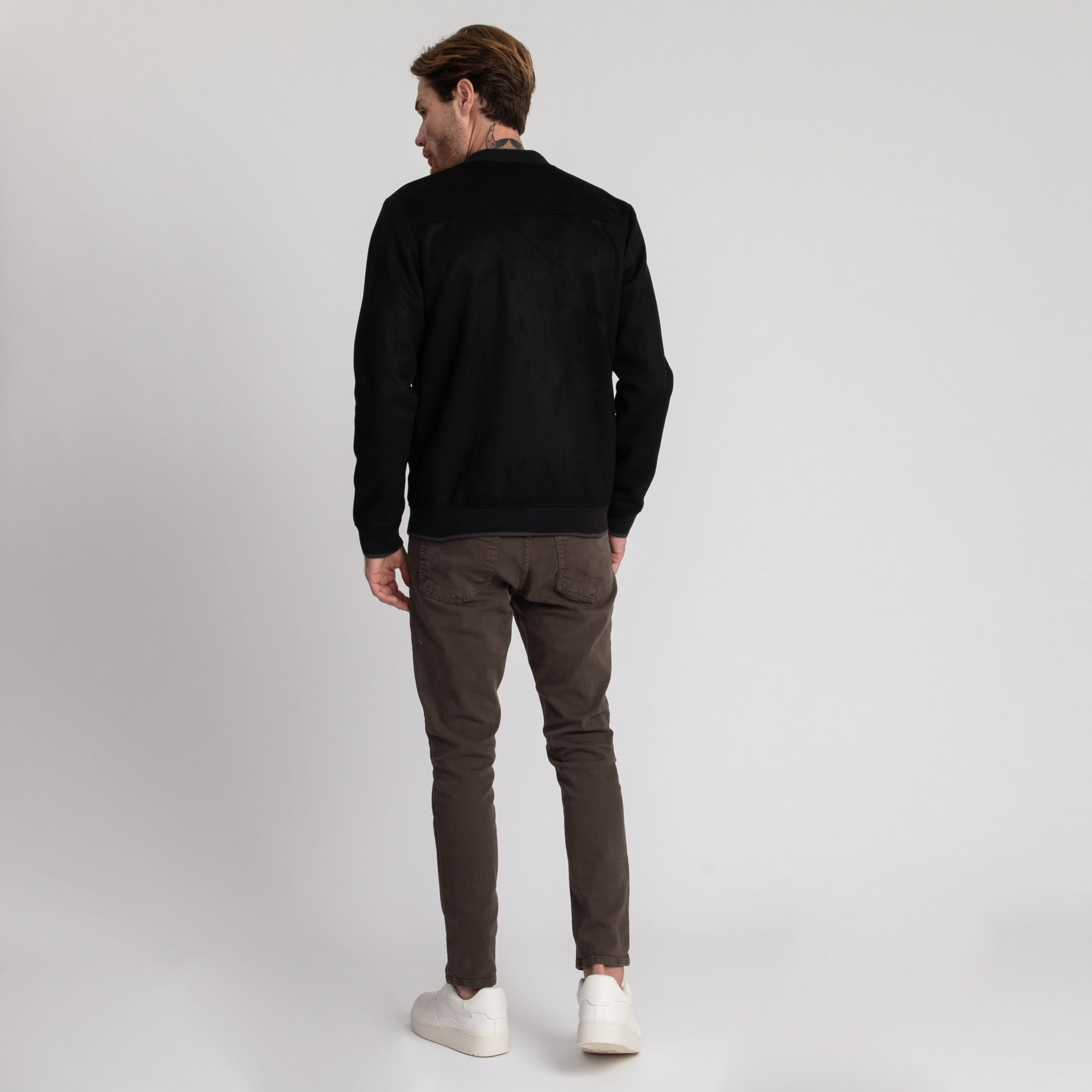 Encontraproduto.com.br - Jaqueta Docthos Slim Bomber Suede