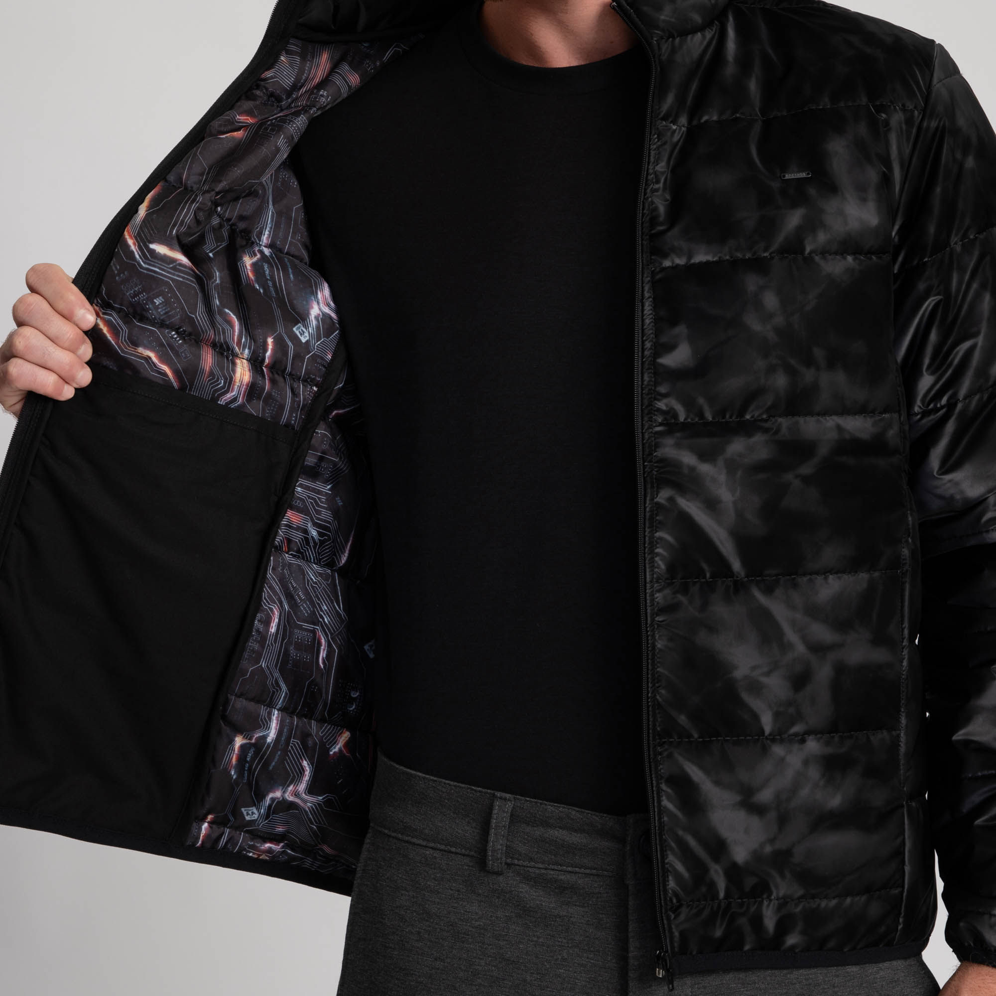 Encontraproduto.com.br - Jaqueta Docthos Slim Puffer Com Brilho
