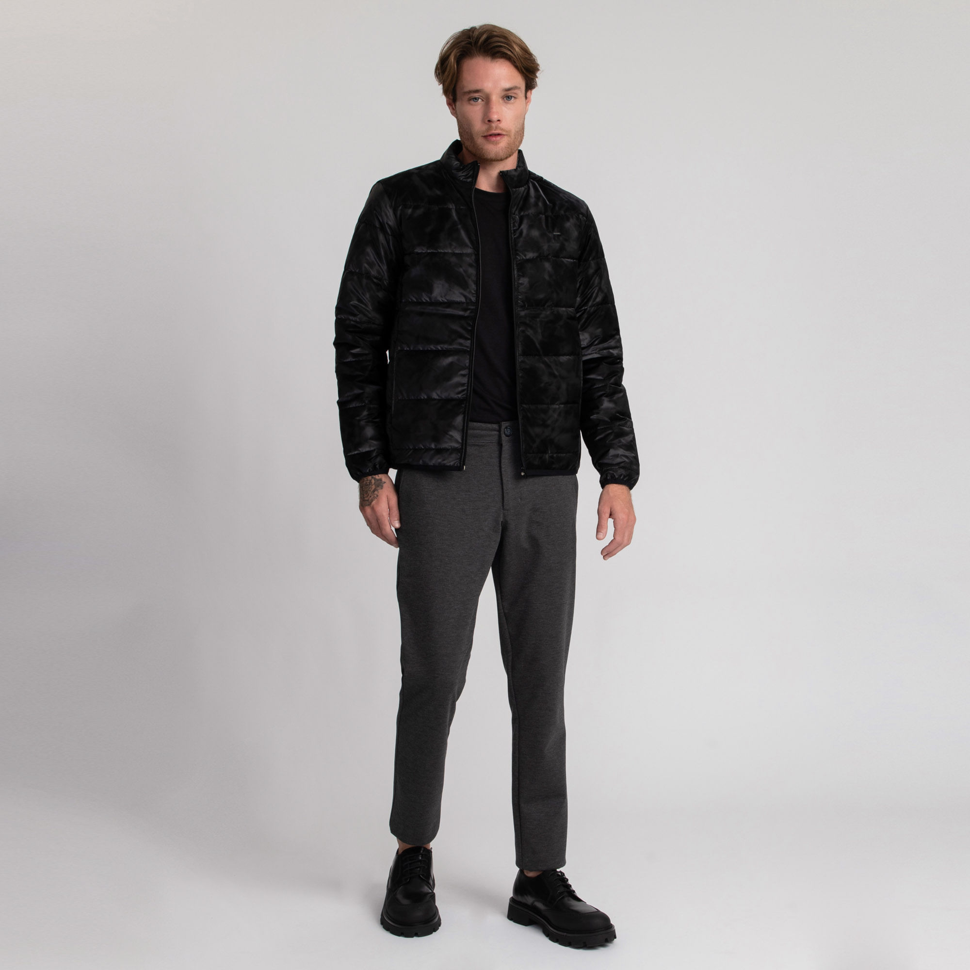 Encontraproduto.com.br - Jaqueta Docthos Slim Puffer Com Brilho