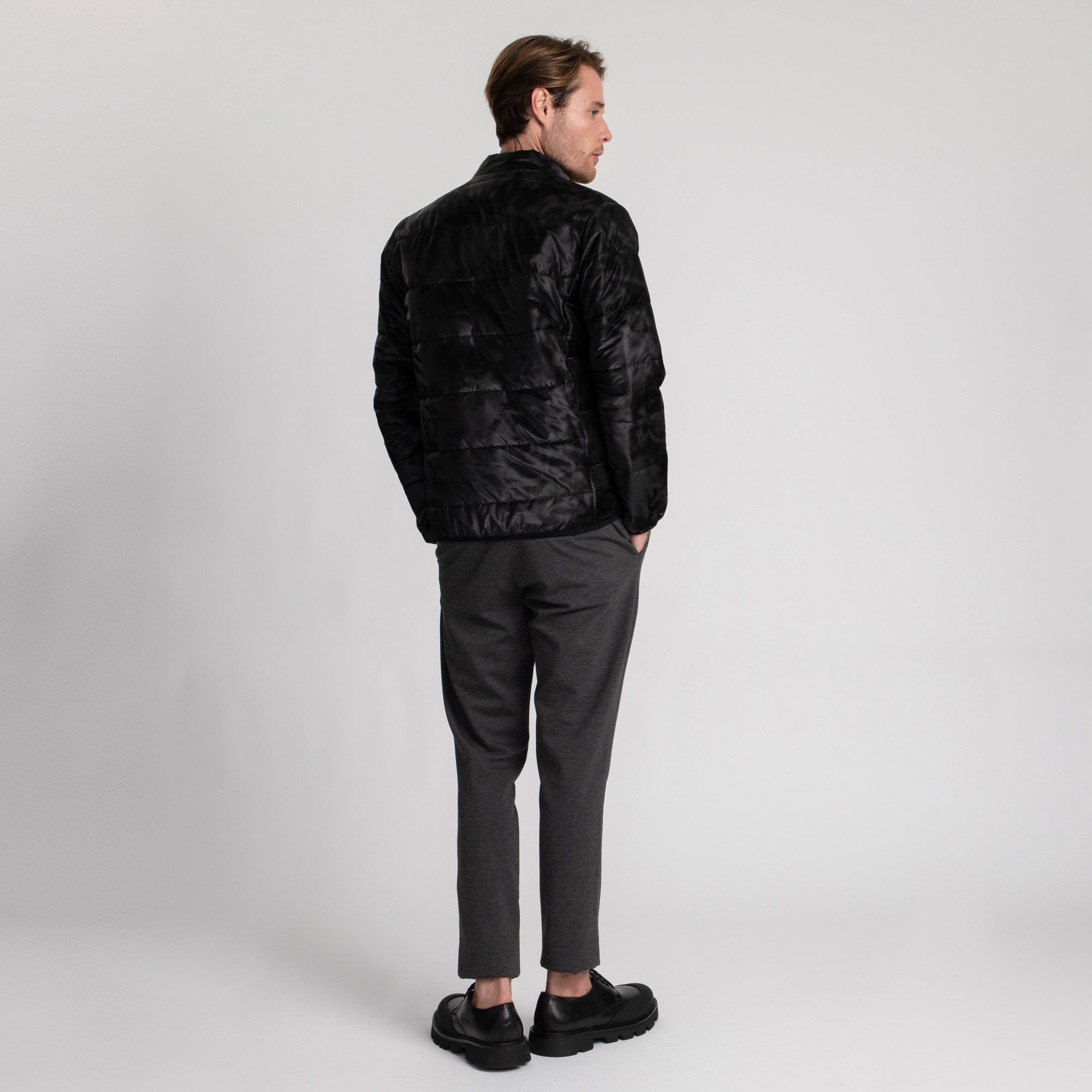 Encontraproduto.com.br - Jaqueta Docthos Slim Puffer Com Brilho
