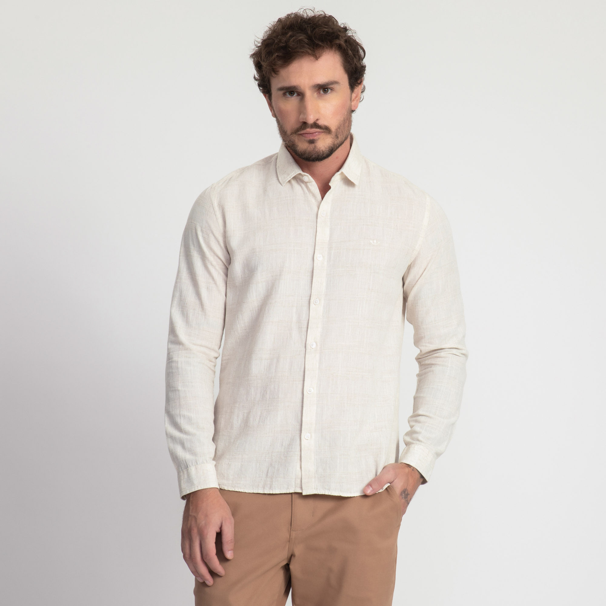 Encontraproduto.com.br - Camisa Manga Longa Docthos Slim Listrada