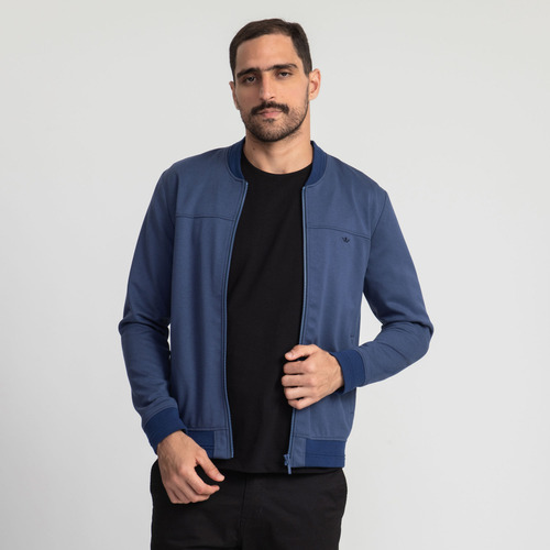 Encontraproduto.com.br - Jaqueta Docthos Slim Bomber Malha Sarjada
