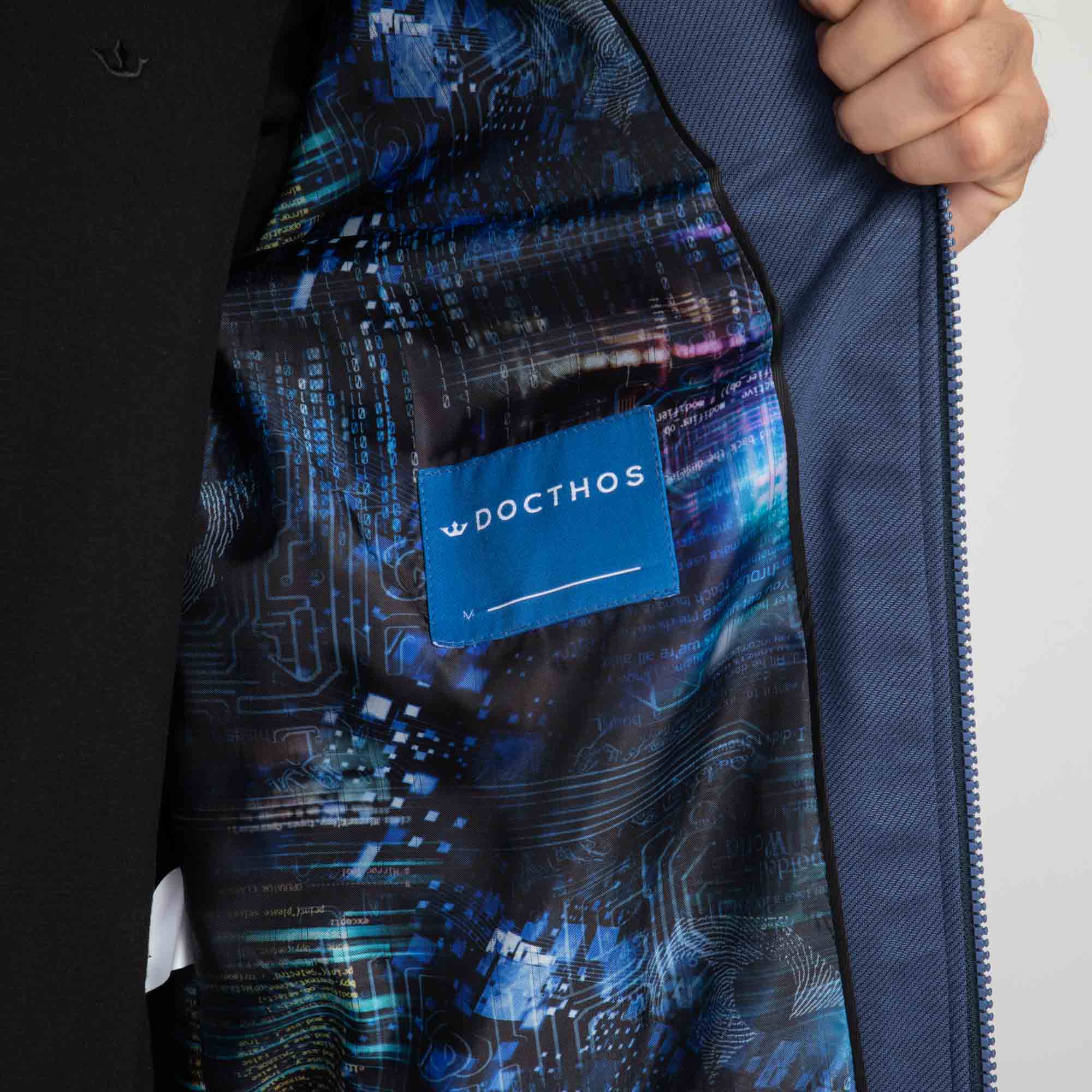 Encontraproduto.com.br - Jaqueta Docthos Slim Bomber Malha Sarjada