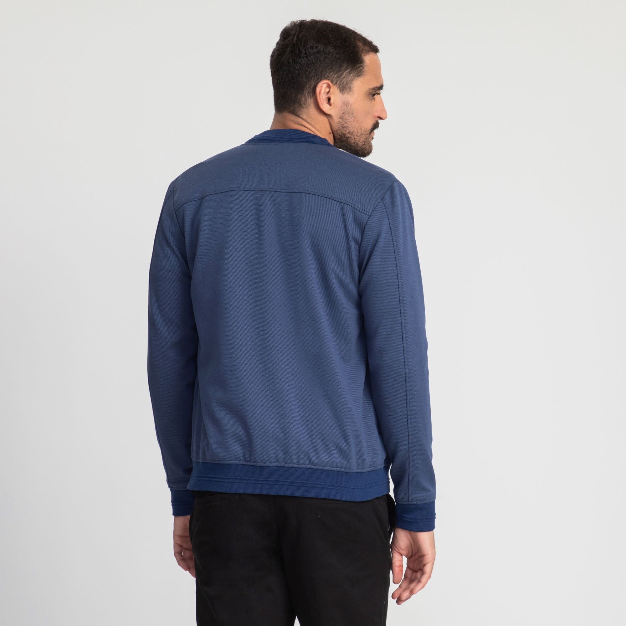 Encontraproduto.com.br - Jaqueta Docthos Slim Bomber Malha Sarjada