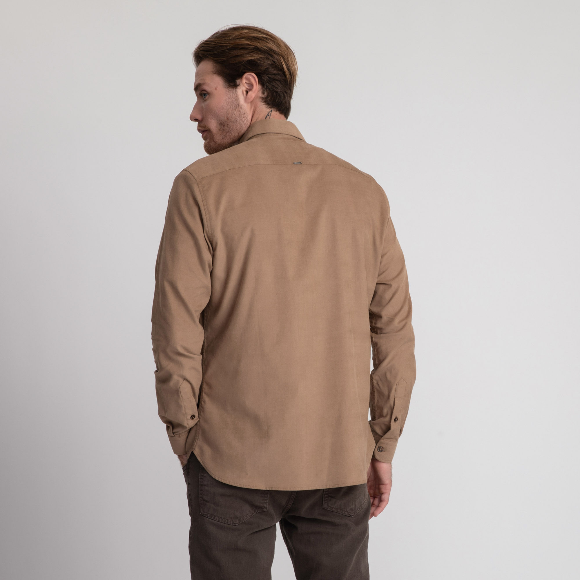 Encontraproduto.com.br - Camisa Manga Longa Docthos Slim Veludo Canais