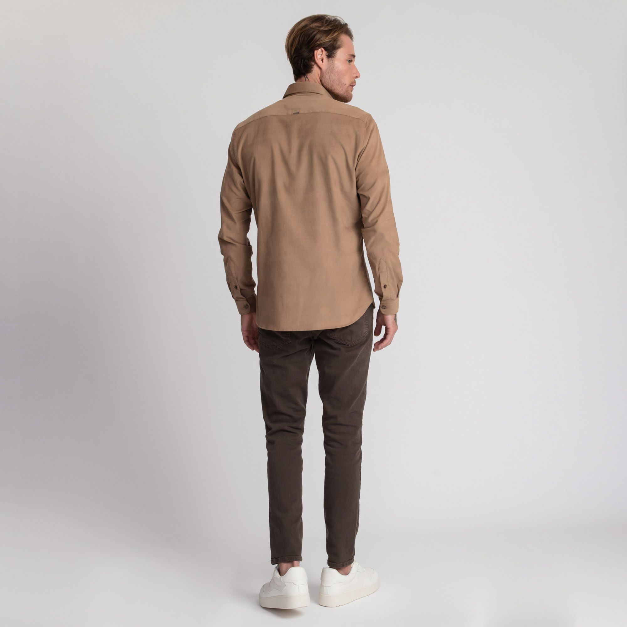 Encontraproduto.com.br - Camisa Manga Longa Docthos Slim Veludo Canais